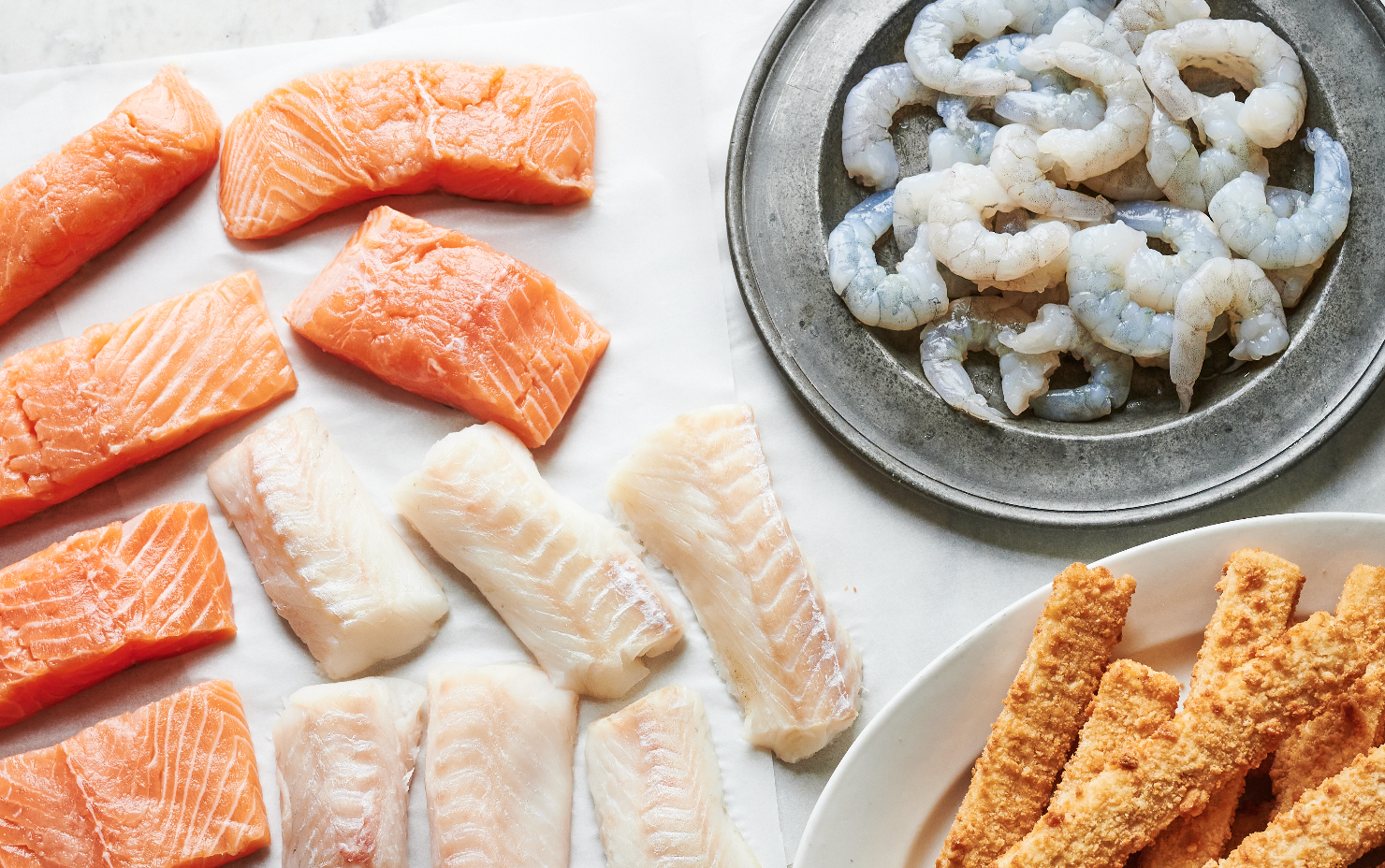 Tom the Fish Seafarers Selection - Prawns, Salmon, Cod and Fish Fingers
