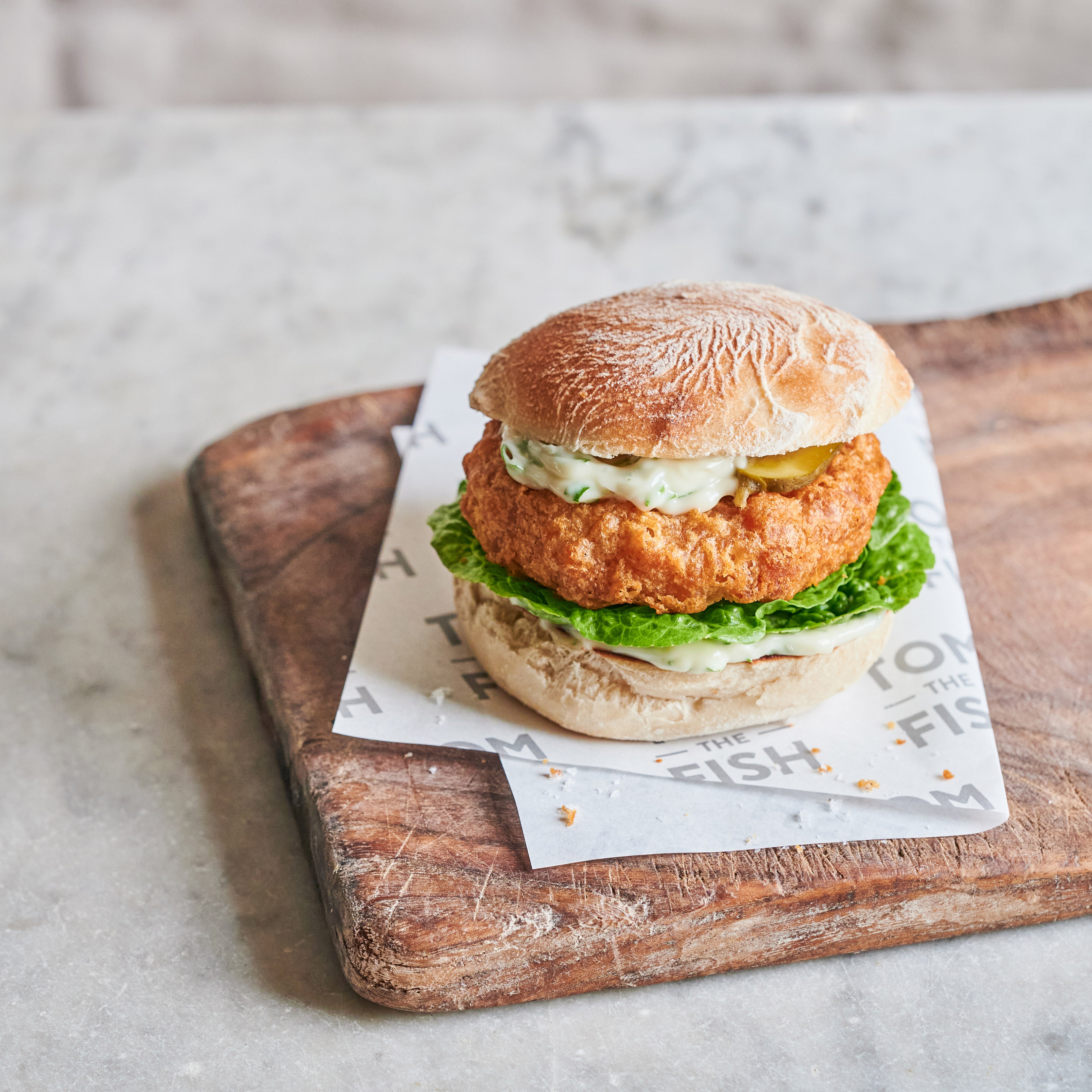 Battered Haddock Burgers Tom the Fish